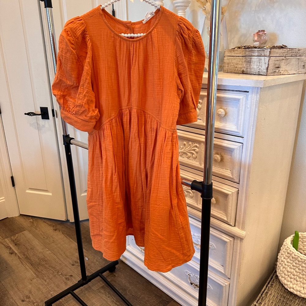 puff sleeve mini dress